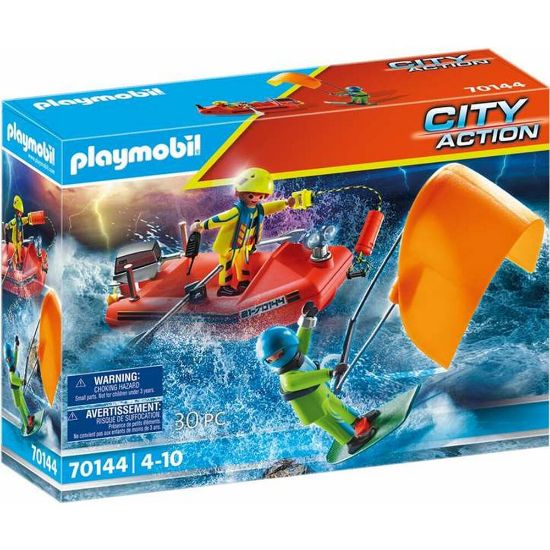 Εικόνα της Playset Playmobil City Action Kitesurfer Rescue With Speedboat 70144 (30 pcs)